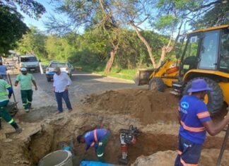 SAAE COLOCA EM FUNCIONAMENTO NOVA ADUTORA DE ÁGUA E ATENDE ANTIGA REIVINDICAÇÃO DOS MORADORES DAS VILAS
