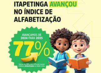 ITAPETINGA REGISTRA AVANÇO HISTÓRICO NA EDUCAÇÃO COM CRESCIMENTO DE 77% NO ÍNDICE DE CRIANÇA ALFABETIZADA