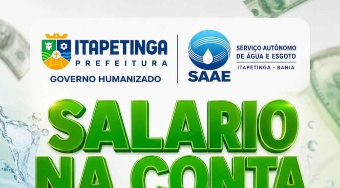 SAAE PAGA SALÁRIO DE AGOSTO E SERVIDORES JÁ PODEM COMEMORAR!